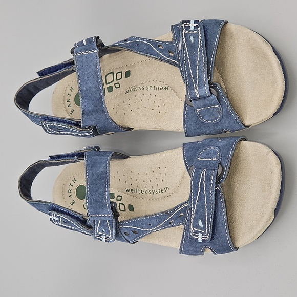 Earth Origins Denim Blue Sandals Size 7 NIB - Picture 3 of 8